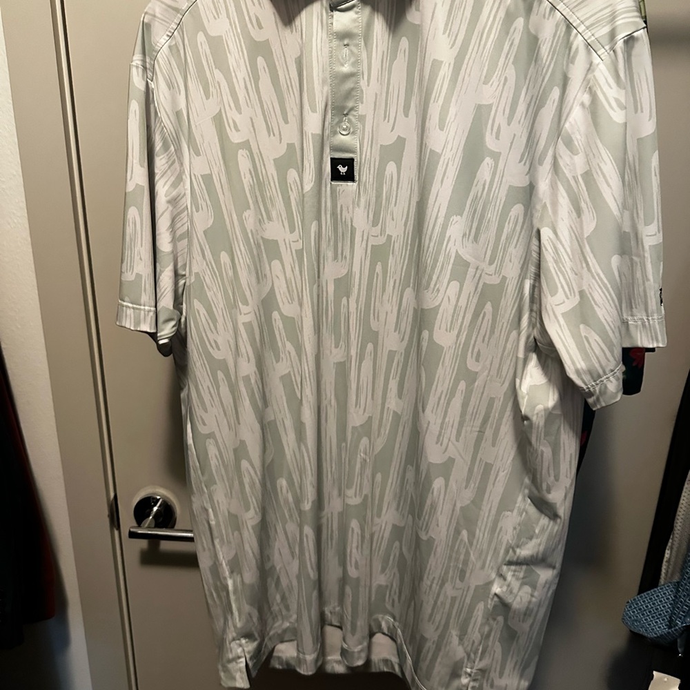 Bad Birdie Gray and Green Polo Shirt Stylish Comfort